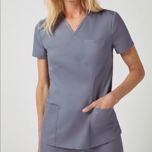NWOT JAANUU Cinched V-Neck Scrub Top